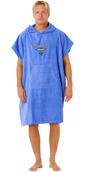 2026 Rip Curl Mens Logo Hooded Poncho Towel 00GMTO - Blue Haze